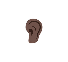 Human ear vector isolated icon illustration. Ear icon