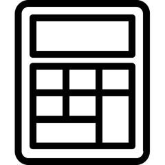 
Calculator Vector Line Icon
