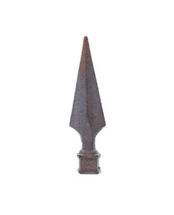iron arrowhead isolated on white background