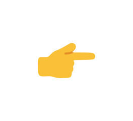 Index Finger Pointing Right emoji gesture vector isolated icon illustration. Index Finger Pointing Right gesture icon