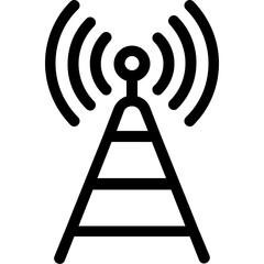 
Wifi Tower Vector Line Icon
