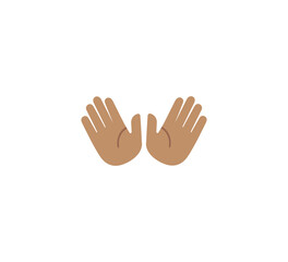 Fototapeta na wymiar Open hands emoji gesture vector isolated icon illustration. Open hands gesture icon
