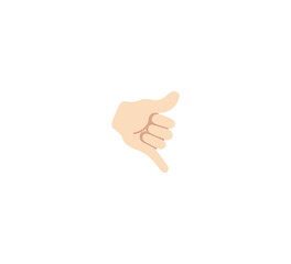 Call Me Hand emoji gesture vector isolated icon illustration. Call Me Hand gesture icon