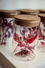 Floral Decoration Test Tubes dried Flowers