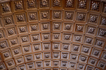 Detail of entrance arch of Cathedral La Seu, Palma, Mallorca