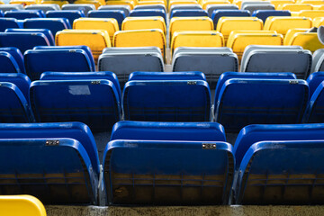 Fototapeta premium Seats in camp nous stadium Barcelona