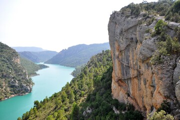 Felsenleiter in Congost Mont Rebei