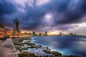 Havana city skyline at sunset - 394222144