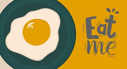 Abstract art background template posters and Modern cover design post social media with hand drawn shapes egg on plate. Line art landscape with geometric lines.Trends colors 2021. Vector illustration.