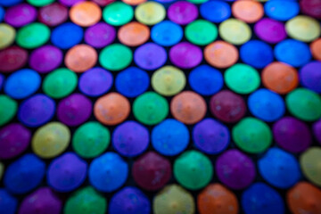 Colorful japanese umbrellas background, blurred