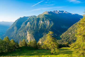 Obraz premium image of beautiful Austria landscape in alps a beautiful summer day, Grossglockner high alpine road europe in austria