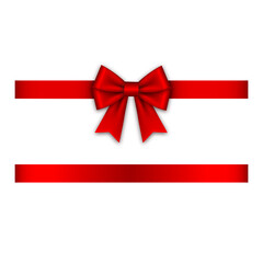 red bow and ribbon