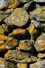 Muro de piedra junto al Castelo de Évora Monte, Evoramonte, Portugal