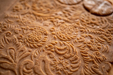 Embossed cookie dough