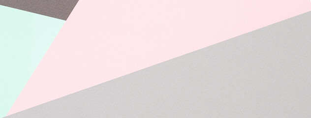 Abstract colored paper background. Minimal geometric shapes and lines in pastel pink, light green and gray colours