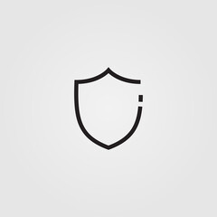 Shield icon in line style. Protection symbol for healthcare concept. Shield sign for network and computer security concept.
