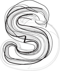 Abstract Doodle Letter s