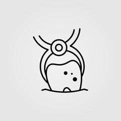 Tooth extraction icon, Dental removing symbol for your web site , logo, app, UI design.
