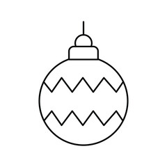 Christmas icon for ball and bulb