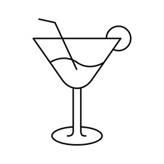 Christmas icon for glass and straw