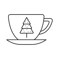 Christmas icon for tea and coffee