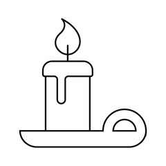 Christmas icon for candle and christmas