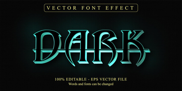 Dark text effect, gothic style text effect