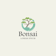 Illustration vector graphic of Bonsai logo. Design inspiration. Fit to your Business, community, etc