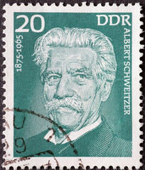 GERMANY, DDR - CIRCA 1975 : a postage stamp from Germany, GDR showing a portrait of the doctor,...