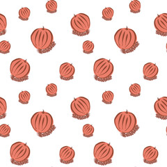 seamless pattern with pumpkins. vector eps 10. autumn harvest. halloween. fresh vegetables. print for fabric.