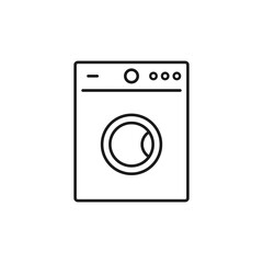 Washer icon vector. Washer thin line design isolated illustration