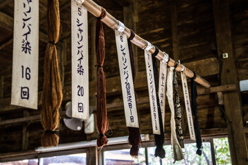 Traditional mud-dyeing facility for Oshima pongee_05