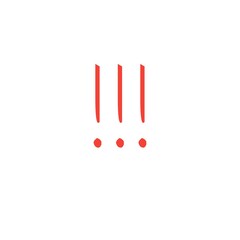 Exclamation Sign/Icon/Symbol Lettering
