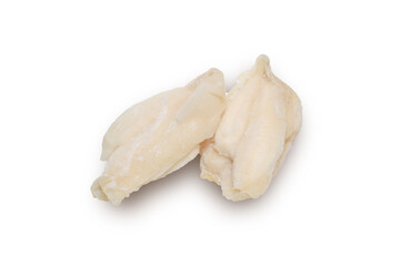 冷凍したタラの切り身