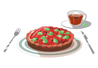 紅茶とタルト(線無し)