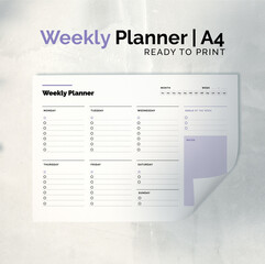 Weekly Planner template for print