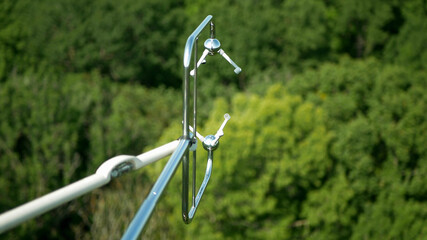 Eddy covariance systems consist sonic anemometer scientific tower station research gas analyzer...