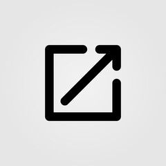 External link icon in line style. Trendy link button symbol for website design.