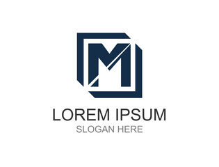 The logo is a blue alphabet M in a clipped box