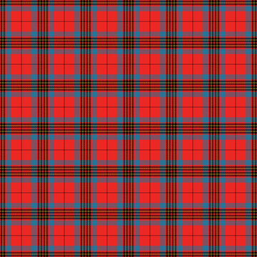 Leslie Red Ancient Tartan Seamless Pattern - Repeating pattern design of Ancient tartan