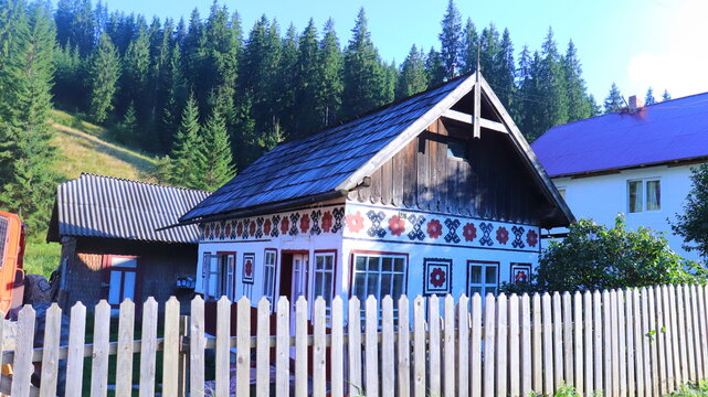 The famous traditional house in Ciocanesti, Suceava,