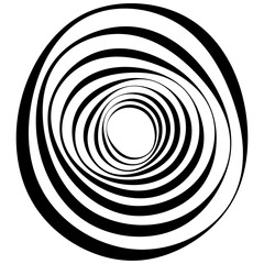 Spiral, swirl, twirl element set. Abstract vector