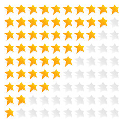 Star rating evaulation, assessment rating concept graphic. Grade, rank, cusomer satisfaction concept icon. Review, estiminate concept