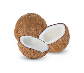 coconut isolated on white background.
