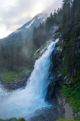 Fototapeta na wymiar The Krimml Waterfalls in the High Tauern National Park, the highest waterfall in Austria