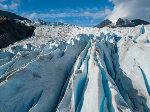 glacier in the mountains