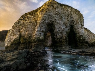 Sea Arch Sunset - North Yorkshire Coast
