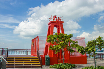 Singapore Nov 17th 2020: The Berlayer Point Lighthouse in Labrador Nature Reserve. Built in 1930,...
