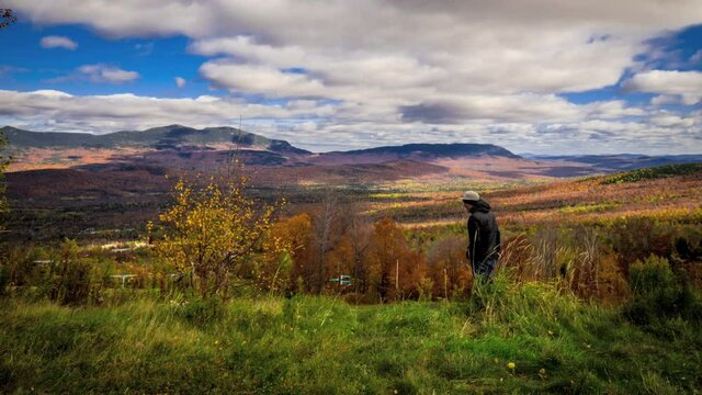 Time Lapse Of Sugarloaf Mountain Valley Near Kingfield Maine