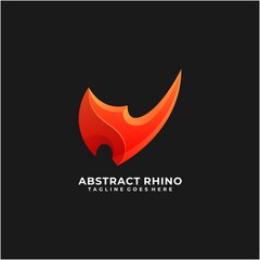 Abstract head rhino logo